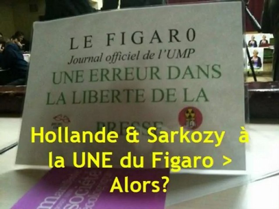 Le Figaro > La revue des UNE sur François Hollande...