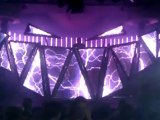 Feed Me-Triangle Flexible LED curtain Display 20mm @ Rotterdam tour show DJ live, cone,circle,curved LED screen