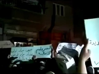 فري برس ريف دمشق مسائية حرائر داريا تم تفرقتها بالرصاص 10 4 2012