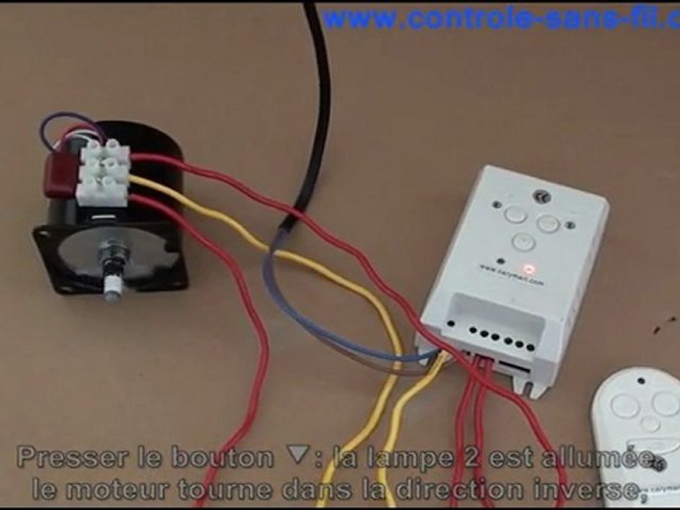 Comment commander un moteur 220v par émetteur récepteur sans fil S1FD-AC220 & CA-4?
