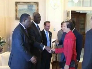 Arrivée du couple Présidentiel en Australie