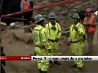 Pérou, 9 mineurs piégés dans une mine