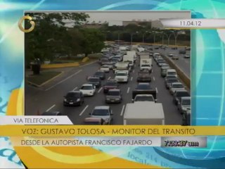 Fuerte congestionamiento en la autopista Francisco Fajardo