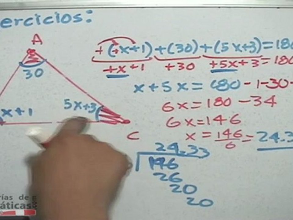 Resolución de ángulos internos de un triángulo - HD