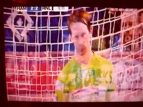 Hambourg - Rhein Neckar Löwen / 10.04.2012 / Blessure Bertrand Gille