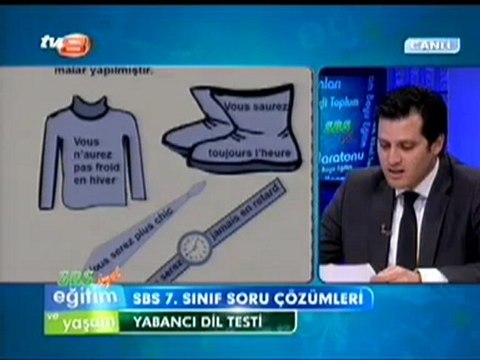 2011 SBS Sınavı 7.Sınıf Yabancı dil Fransızca soruları