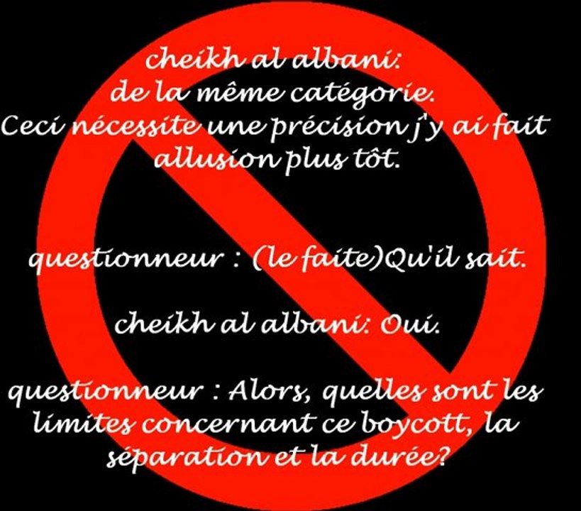 comment se comporter lors du boycott(hajr)d'un musulman quand cela est possible-cheikh al albani