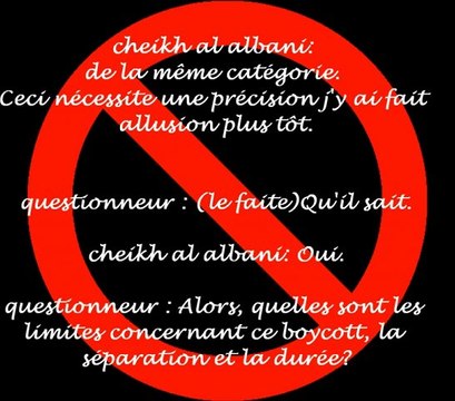 comment se comporter lors du boycott(hajr)d'un musulman quand cela est possible-cheikh al albani