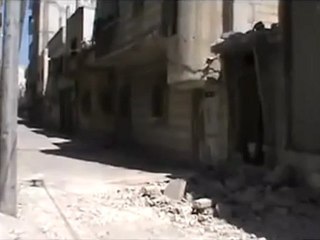 فري برس حمص البياضة آثار القصف 11 4 2012