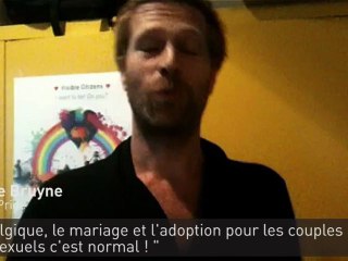 Militant Belge en solidarité avec la campagne LGBT 2012 pour l'Egalité