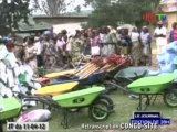 Remise de matériel aratoire aux femmes maraichères à Kinkala