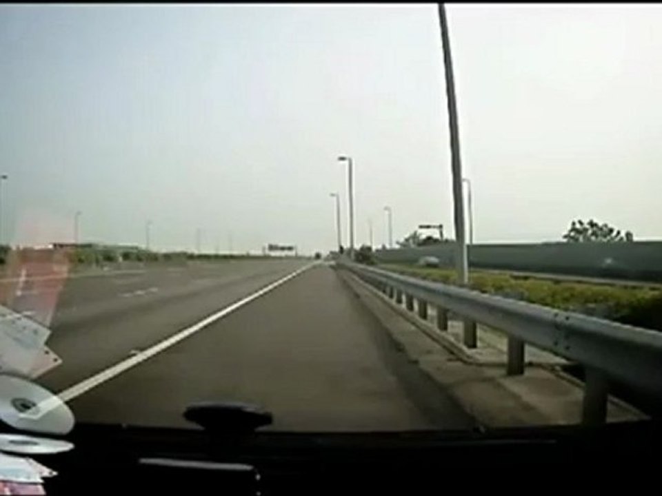 Terrible car crash on highway