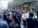 فري برس   دمشق  حي التضامن  مظاهرة وتشيع الشهيد أحمد حمادي11 4 2012 Damascus