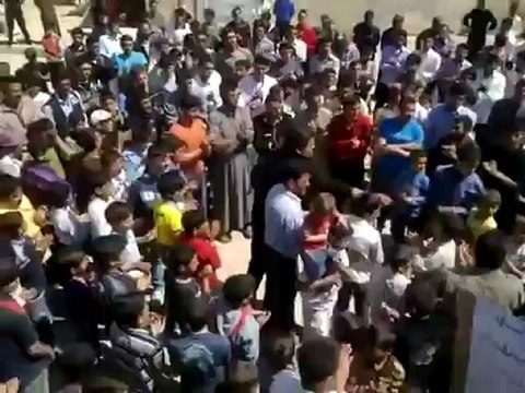 فري برس الخميس ادلب بلدة معرشمشة مظاهرة صباحية لاسقاط النظام 12 4 2012 Idlib