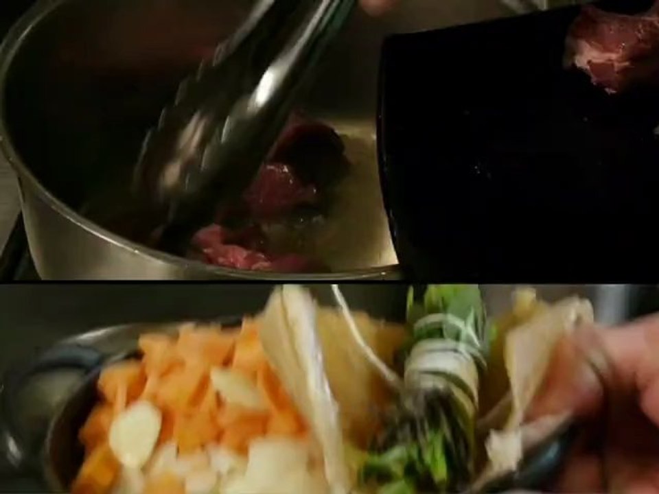 Recette de cuisine facile des jarrets de Boeuf de Chalosse des Landes braisés au Tursan