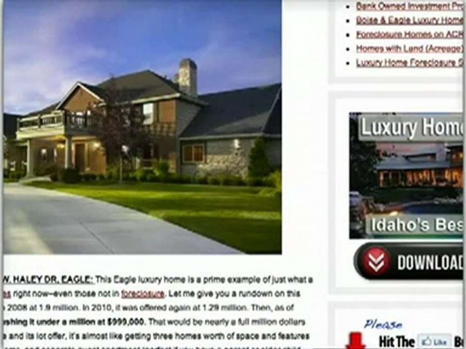 Boise Real Estate - Eagle Luxury Home Review