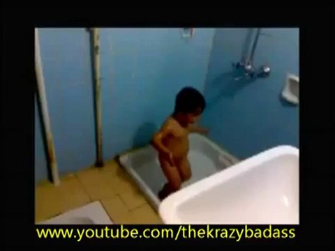 Cute small child playing on Agent Vinod - Pungi bajake