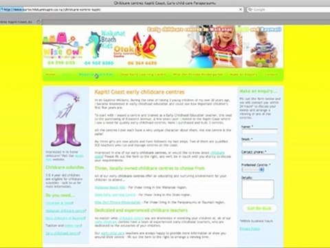 Early child care centres on the Kapiti Coast