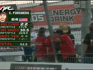 Chris Forsberg ran a 67.6  during session 2 of qualifying for Formula Drift Round 7