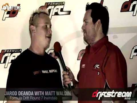 Jarod DeAnda interviews Matt Waldin at rnd 7 of Formula Drif