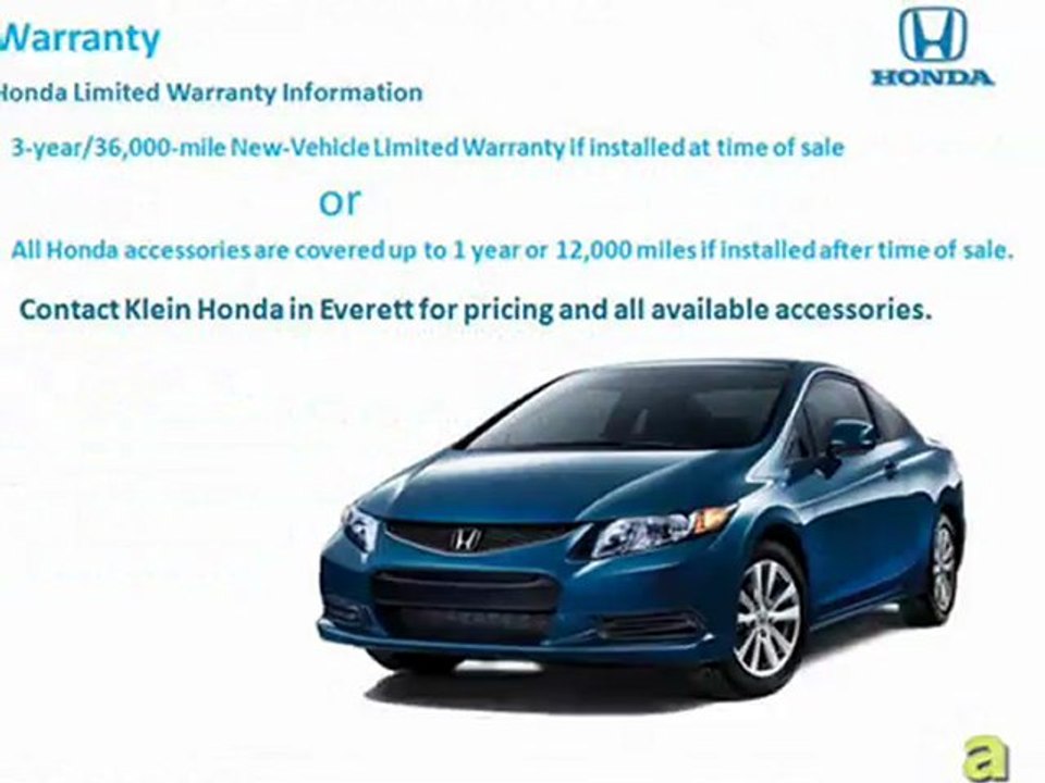 Jazz up 2012 Honda Civic Coupe with Accessories at Everett