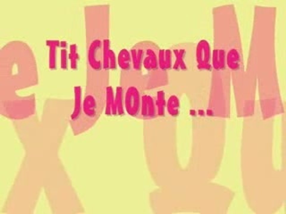Les chevaux que je monte !