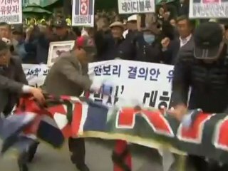 South Korea protests North's rocket launch