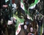 فري برس ريف دمشق دوما مظاهرة حاشدة في ساحة المسجد الكبير 12 4 2012 Damascus