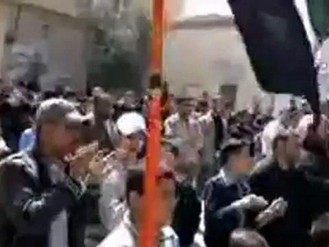 فري برس ريف دمشق القلمون قارة مظاهرة حماسية ثورية 12 4 2012 Damascus