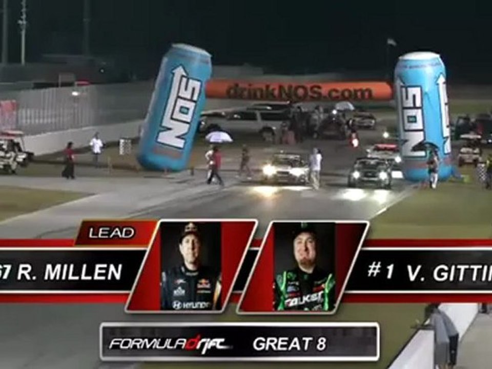 RHYS MILLEN vs VAUGHN GITTIN @ Formula Drift Palm Beach Round 3 GREAT 8