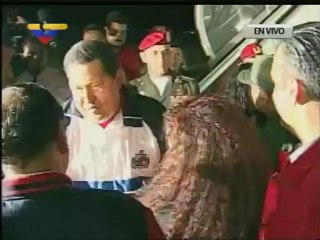 Llegada del presidente Chávez a Venezuela el 11 de Abril