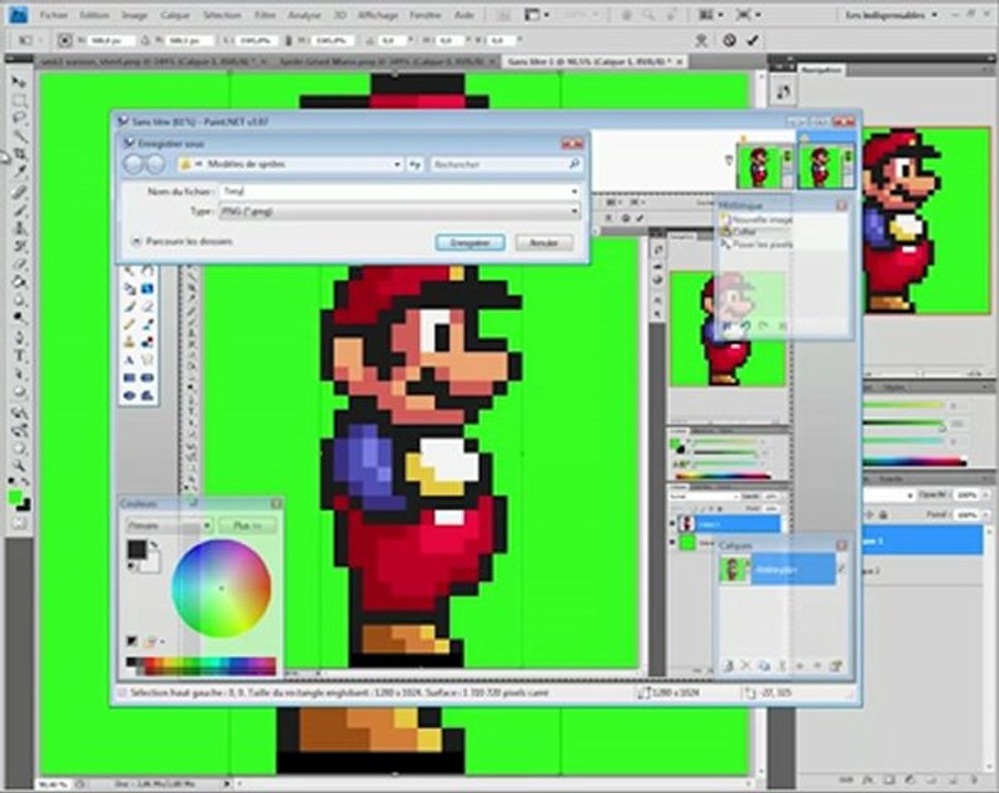 Agrandir un sprite avec Photoshop