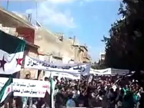 فري برس حلب جمعة الثورية لكل السوريين مظاهرة اعزاز 13 4 2012 ج1 Aleppo