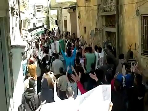 فري برس حمص تلكلخ مظاهرة جمعة ثورة لكل السوريين 13 4 2012 Homs