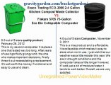 Exaco Trading ECO-2000 2.4 Gallon Kitchen Compost Waste Collector vs Fiskars 5705 75-Gallon Eco Bin Collapsible Composter