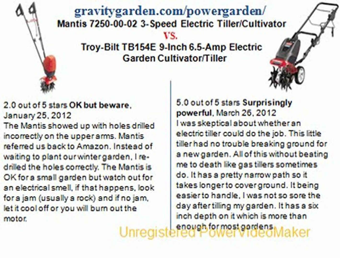 Mantis 7250 00 02 3 Speed Electric Tiller Cultivator Lawn Patio