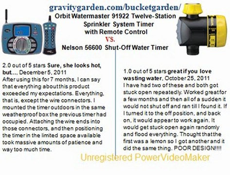 Orbit Watermaster 91922 Twelve-Station Sprinkler System Timer with Remote Control vs Nelson 56600 Shut-Off Water Timer