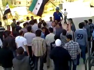 فري برس ريف دمشق ثوار الشام الهامة مظاهرة الشامية 13 4 2012 Damascus