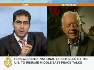 Carter urges halt to Israeli settlement building - 27 Aug 09