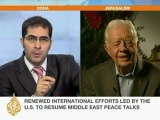 Carter urges halt to Israeli settlement building - 27 Aug 09