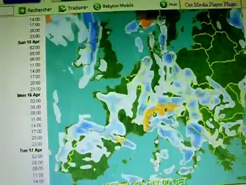 Prévision météo du samedi 14 avril 2012 de Gigi