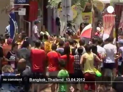 Bangkok splashes its way through water festival - no comment