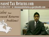 Mississauga-Tax-Services.ca - Clearance Certificate, Deceased Returns
