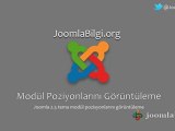 Joomla 2.5 Modül Pozisyonu Görüntüleme