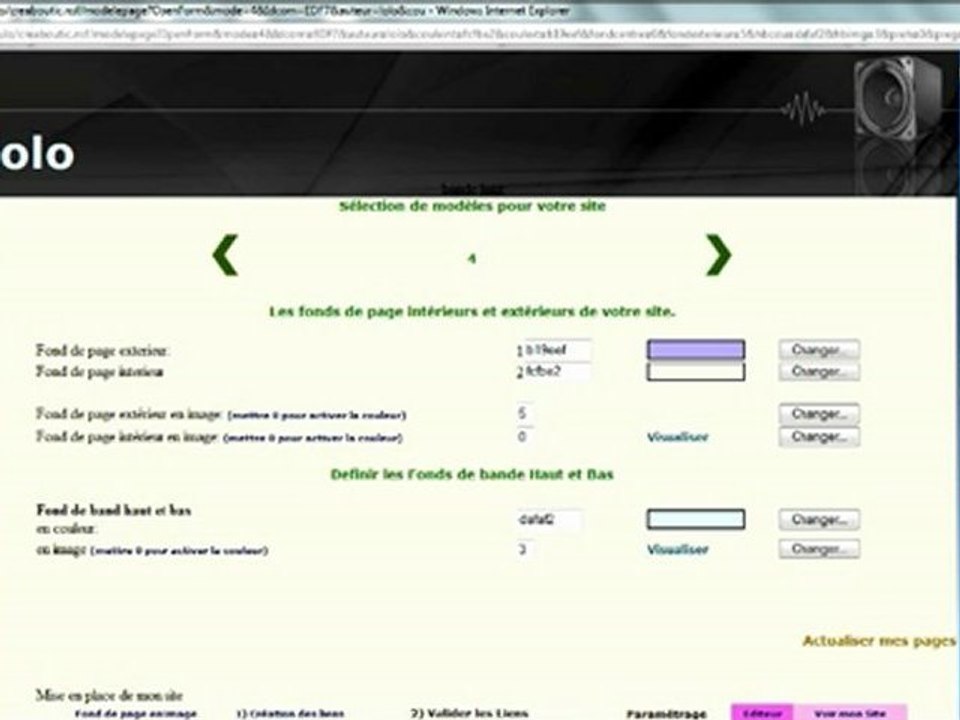 Création de page de mon site