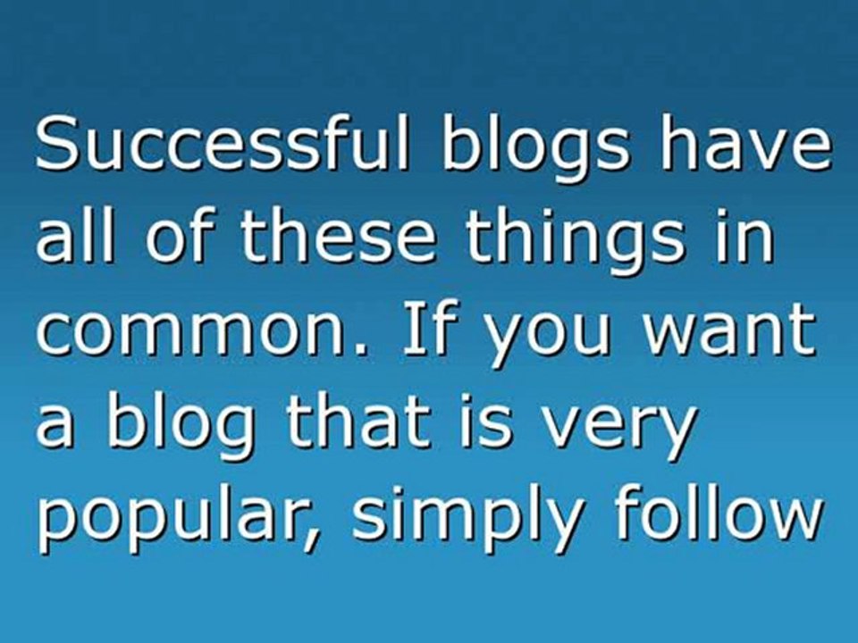 A Successful Blog Secrets