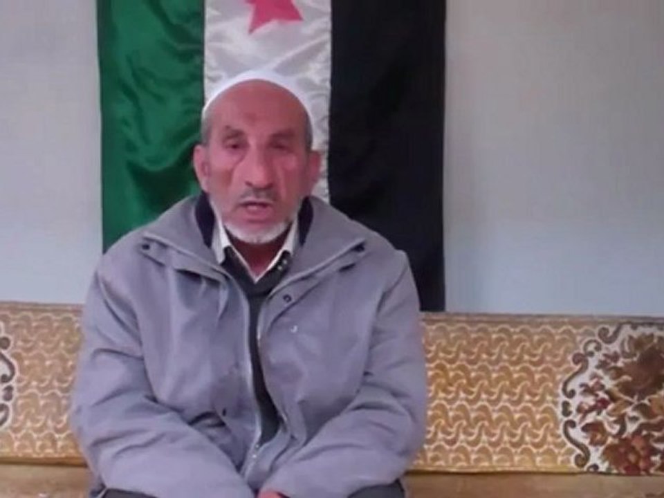 فري برس ادلب انشقاق عبداللطيف العمر عضو مجلس محافظة ادلب 14ـ4ـ2012 Idlib