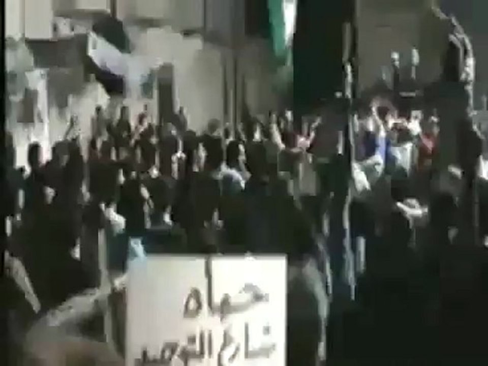 فري برس حماه المحتلة طريق حلب التوحيد  مسائية جنو جنو البعثيه 14 4 2012 Hama