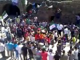 فري برس درعا مظاهرة حاشده في بلدة غصم درعا    14 4 2012 Daraa