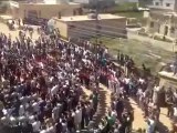 فري برس درعا ابطع مظاهرة حاشدة نصرة للمدن المحاصرة 14 4 2012 Daraa